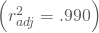 \left(\mathbold{r}^{2}_{adj}=.990\right)